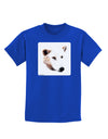 White Wolf Head Cutout Childrens Dark T-Shirt-Childrens T-Shirt-TooLoud-Royal-Blue-X-Small-Davson Sales