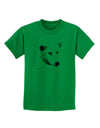 White Wolf Head Cutout Childrens T-Shirt-Childrens T-Shirt-TooLoud-Kelly-Green-X-Small-Davson Sales