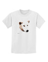 White Wolf Head Cutout Childrens T-Shirt-Childrens T-Shirt-TooLoud-White-X-Small-Davson Sales