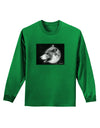 White Wolf Moon Adult Long Sleeve Dark T-Shirt-TooLoud-Kelly-Green-Small-Davson Sales