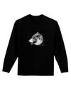 White Wolf Moon Adult Long Sleeve Dark T-Shirt-TooLoud-Black-Small-Davson Sales