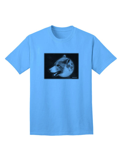 White Wolf Moon Adult T-Shirt: Premium Quality for Discerning Shoppers-Mens T-shirts-TooLoud-Aquatic-Blue-Small-Davson Sales