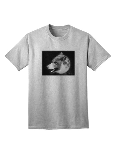 White Wolf Moon Adult T-Shirt: Premium Quality for Discerning Shoppers-Mens T-shirts-TooLoud-AshGray-Small-Davson Sales