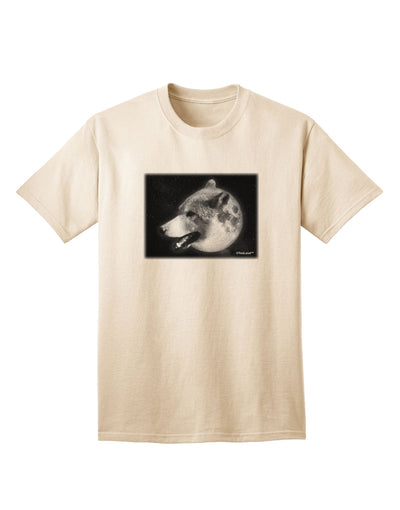 White Wolf Moon Adult T-Shirt: Premium Quality for Discerning Shoppers-Mens T-shirts-TooLoud-Natural-Small-Davson Sales