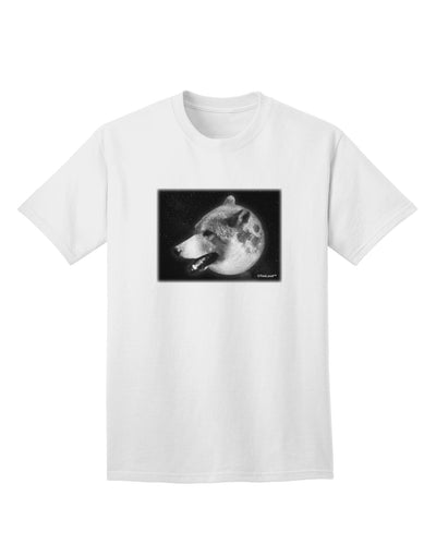 White Wolf Moon Adult T-Shirt: Premium Quality for Discerning Shoppers-Mens T-shirts-TooLoud-White-Small-Davson Sales