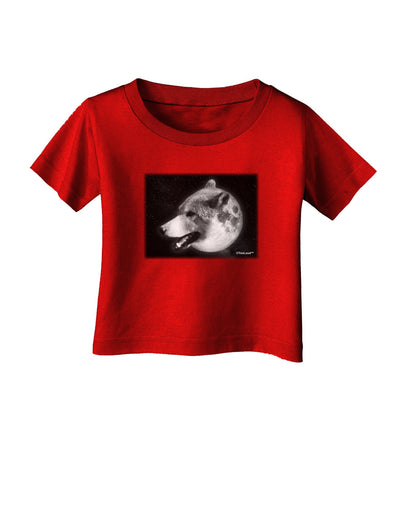 White Wolf Moon Infant T-Shirt Dark-Infant T-Shirt-TooLoud-Red-06-Months-Davson Sales