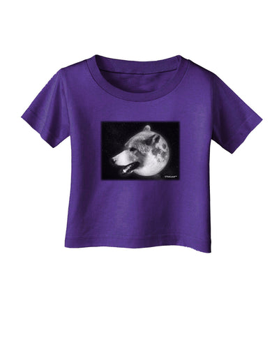 White Wolf Moon Infant T-Shirt Dark-Infant T-Shirt-TooLoud-Purple-06-Months-Davson Sales