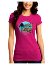 Whoa Dude Juniors Petite Crew Dark T-Shirt by TooLoud-T-Shirts Juniors Tops-TooLoud-Hot-Pink-Juniors Fitted Small-Davson Sales