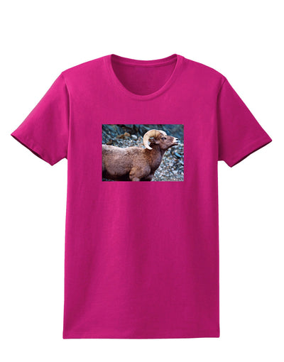 Wide Eyed Big Horn Womens Dark T-Shirt-TooLoud-Hot-Pink-Small-Davson Sales