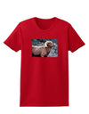 Wide Eyed Big Horn Womens Dark T-Shirt-TooLoud-Red-X-Small-Davson Sales