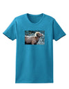 Wide Eyed Big Horn Womens Dark T-Shirt-TooLoud-Turquoise-X-Small-Davson Sales