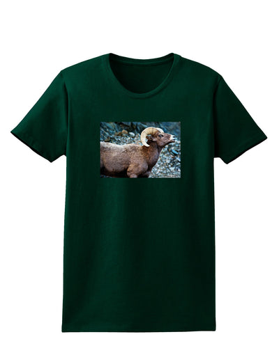 Wide Eyed Big Horn Womens Dark T-Shirt-TooLoud-Forest-Green-Small-Davson Sales
