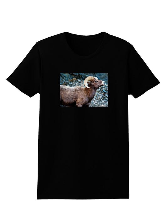 Wide Eyed Big Horn Womens Dark T-Shirt-TooLoud-Black-X-Small-Davson Sales