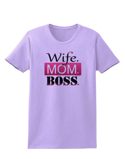 Wife Mom Boss Womens T-Shirt-Womens T-Shirt-TooLoud-Lavender-X-Small-Davson Sales