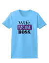 Wife Mom Boss Womens T-Shirt-Womens T-Shirt-TooLoud-Aquatic-Blue-X-Small-Davson Sales