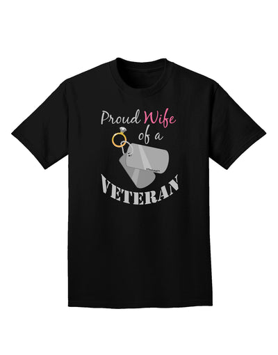 Wife of Veteran Adult Dark T-Shirt-Mens T-Shirt-TooLoud-Black-Small-Davson Sales