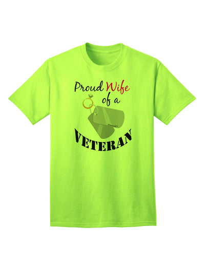 Wife of Veteran Adult T-Shirt-Mens T-Shirt-TooLoud-Neon-Green-Small-Davson Sales