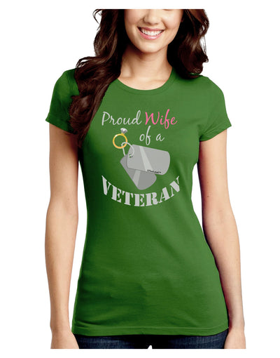 Wife of Veteran Juniors Crew Dark T-Shirt-T-Shirts Juniors Tops-TooLoud-Kiwi-Green-Juniors Fitted X-Small-Davson Sales