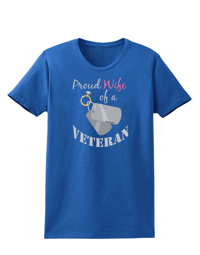 Wife of Veteran Womens Dark T-Shirt-TooLoud-Royal-Blue-X-Small-Davson Sales