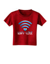 Wifi Equals Love Toddler T-Shirt Dark-Toddler T-Shirt-TooLoud-Red-2T-Davson Sales