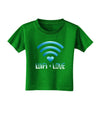 Wifi Equals Love Toddler T-Shirt Dark-Toddler T-Shirt-TooLoud-Clover-Green-2T-Davson Sales