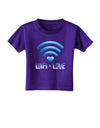 Wifi Equals Love Toddler T-Shirt Dark-Toddler T-Shirt-TooLoud-Purple-2T-Davson Sales