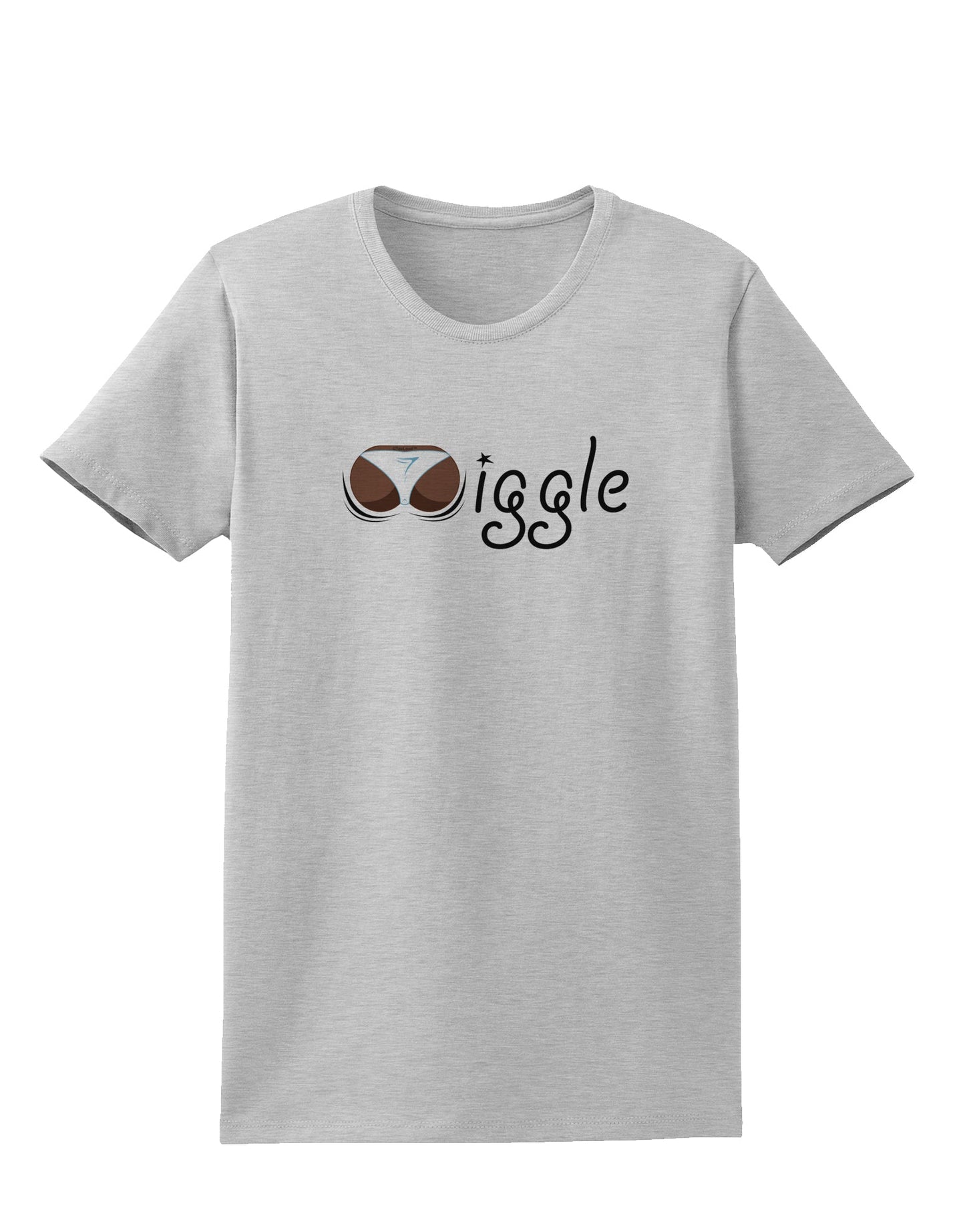 Wiggle - Twerk Dark Womens T-Shirt-Womens T-Shirt-TooLoud-AshGray-X-Small-Davson Sales