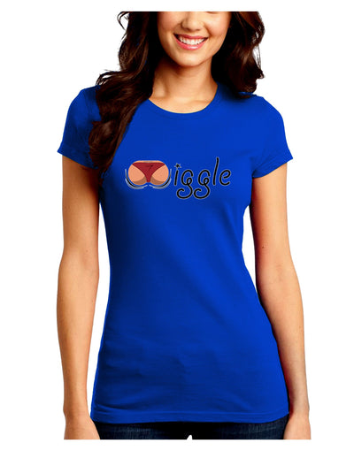 Wiggle - Twerk Medium Juniors Crew Dark T-Shirt-T-Shirts Juniors Tops-TooLoud-Royal-Blue-Juniors Fitted Small-Davson Sales