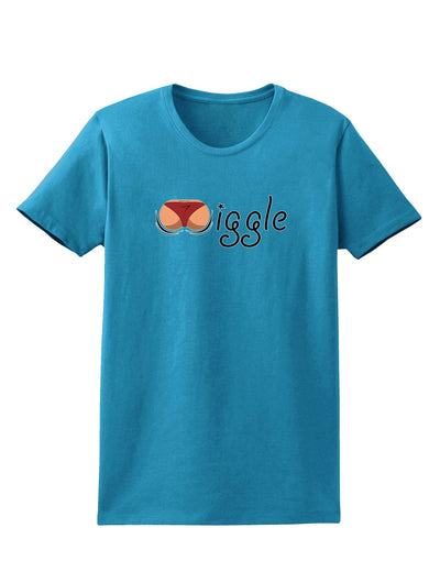 Wiggle - Twerk Medium Womens Dark T-Shirt-Womens T-Shirt-TooLoud-Turquoise-X-Small-Davson Sales