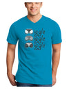 Wiggle Wiggle Wiggle - Twerk Adult Dark V-Neck T-Shirt-Mens V-Neck T-Shirt-TooLoud-Turquoise-Small-Davson Sales