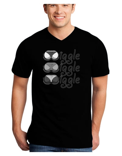 Wiggle Wiggle Wiggle - Twerk Adult Dark V-Neck T-Shirt-Mens V-Neck T-Shirt-TooLoud-Black-Small-Davson Sales