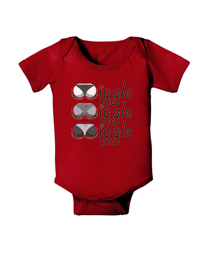 Wiggle Wiggle Wiggle - Twerk Baby Romper Bodysuit Dark-Baby Romper-TooLoud-Red-06-Months-Davson Sales