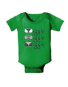 Wiggle Wiggle Wiggle - Twerk Baby Romper Bodysuit Dark-Baby Romper-TooLoud-Clover-Green-06-Months-Davson Sales