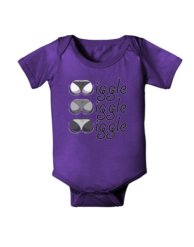 Wiggle Wiggle Wiggle - Twerk Baby Romper Bodysuit Dark-Baby Romper-TooLoud-Purple-06-Months-Davson Sales