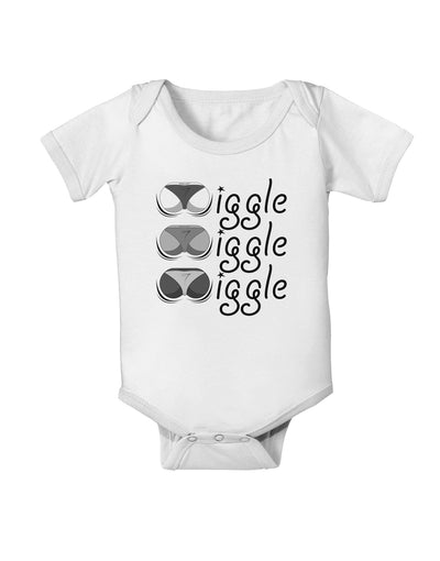 Wiggle Wiggle Wiggle - Twerk Baby Romper Bodysuit-Baby Romper-TooLoud-White-06-Months-Davson Sales