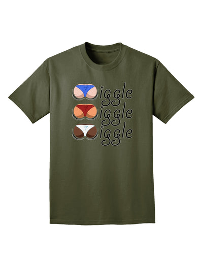 Wiggle Wiggle Wiggle - Twerk Color Adult Dark T-Shirt-Mens T-Shirt-TooLoud-Military-Green-Small-Davson Sales