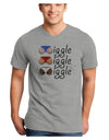 Wiggle Wiggle Wiggle - Twerk Color Adult V-Neck T-shirt-Mens V-Neck T-Shirt-TooLoud-HeatherGray-Small-Davson Sales