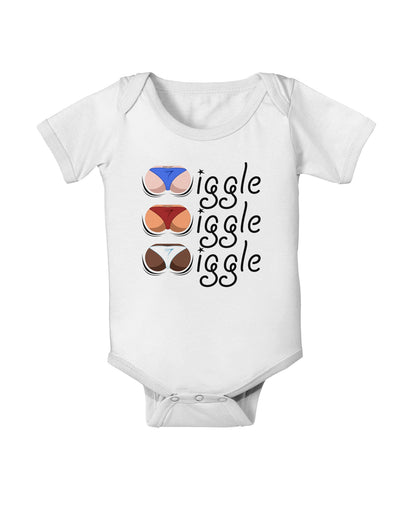 Wiggle Wiggle Wiggle - Twerk Color Baby Romper Bodysuit-Baby Romper-TooLoud-White-06-Months-Davson Sales