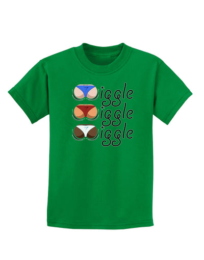 Wiggle Wiggle Wiggle - Twerk Color Childrens Dark T-Shirt-Childrens T-Shirt-TooLoud-Kelly-Green-X-Small-Davson Sales