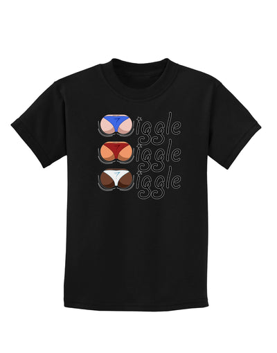 Wiggle Wiggle Wiggle - Twerk Color Childrens Dark T-Shirt-Childrens T-Shirt-TooLoud-Black-X-Small-Davson Sales