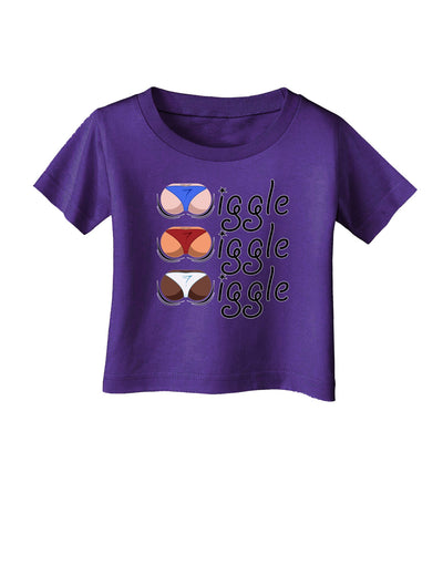 Wiggle Wiggle Wiggle - Twerk Color Infant T-Shirt Dark-Infant T-Shirt-TooLoud-Purple-06-Months-Davson Sales