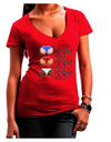 Wiggle Wiggle Wiggle - Twerk Color Juniors V-Neck Dark T-Shirt-Womens V-Neck T-Shirts-TooLoud-Red-Juniors Fitted Small-Davson Sales