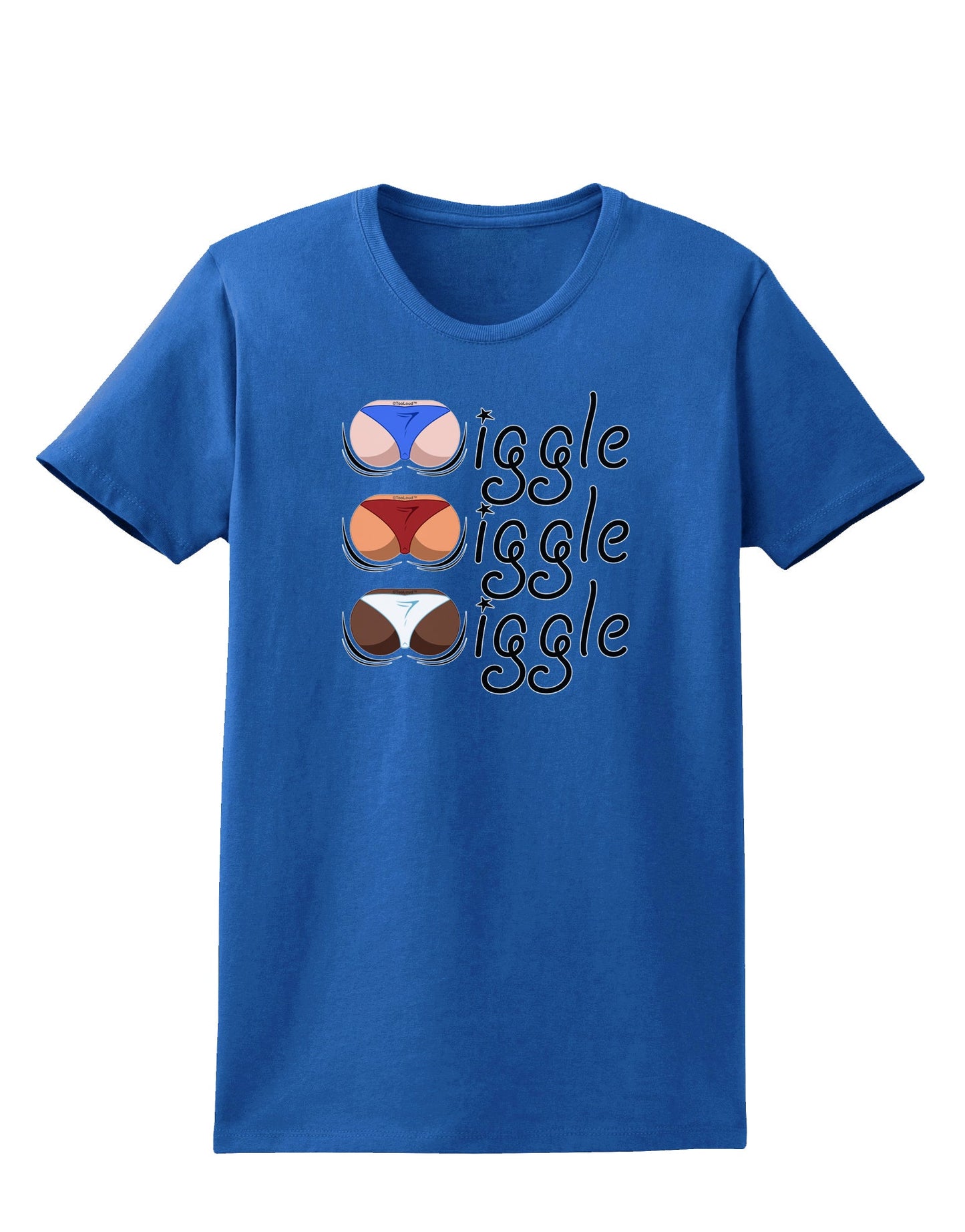 Wiggle Wiggle Wiggle - Twerk Color Womens Dark T-Shirt-Womens T-Shirt-TooLoud-Royal-Blue-X-Small-Davson Sales