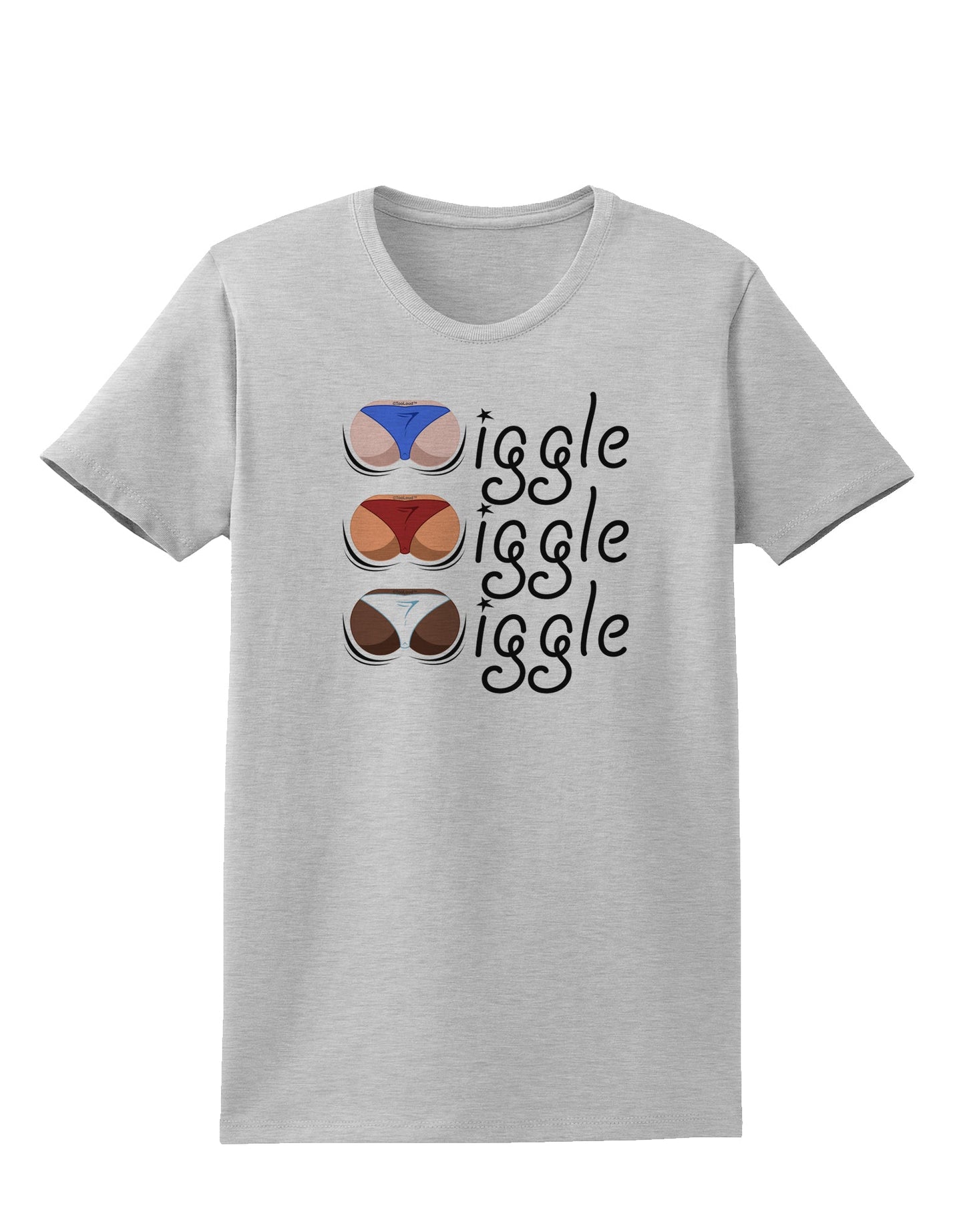 Wiggle Wiggle Wiggle - Twerk Color Womens T-Shirt-Womens T-Shirt-TooLoud-AshGray-X-Small-Davson Sales