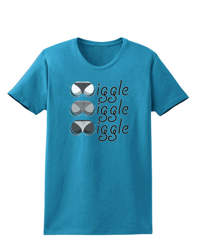 Wiggle Wiggle Wiggle - Twerk Womens Dark T-Shirt-Womens T-Shirt-TooLoud-Turquoise-X-Small-Davson Sales