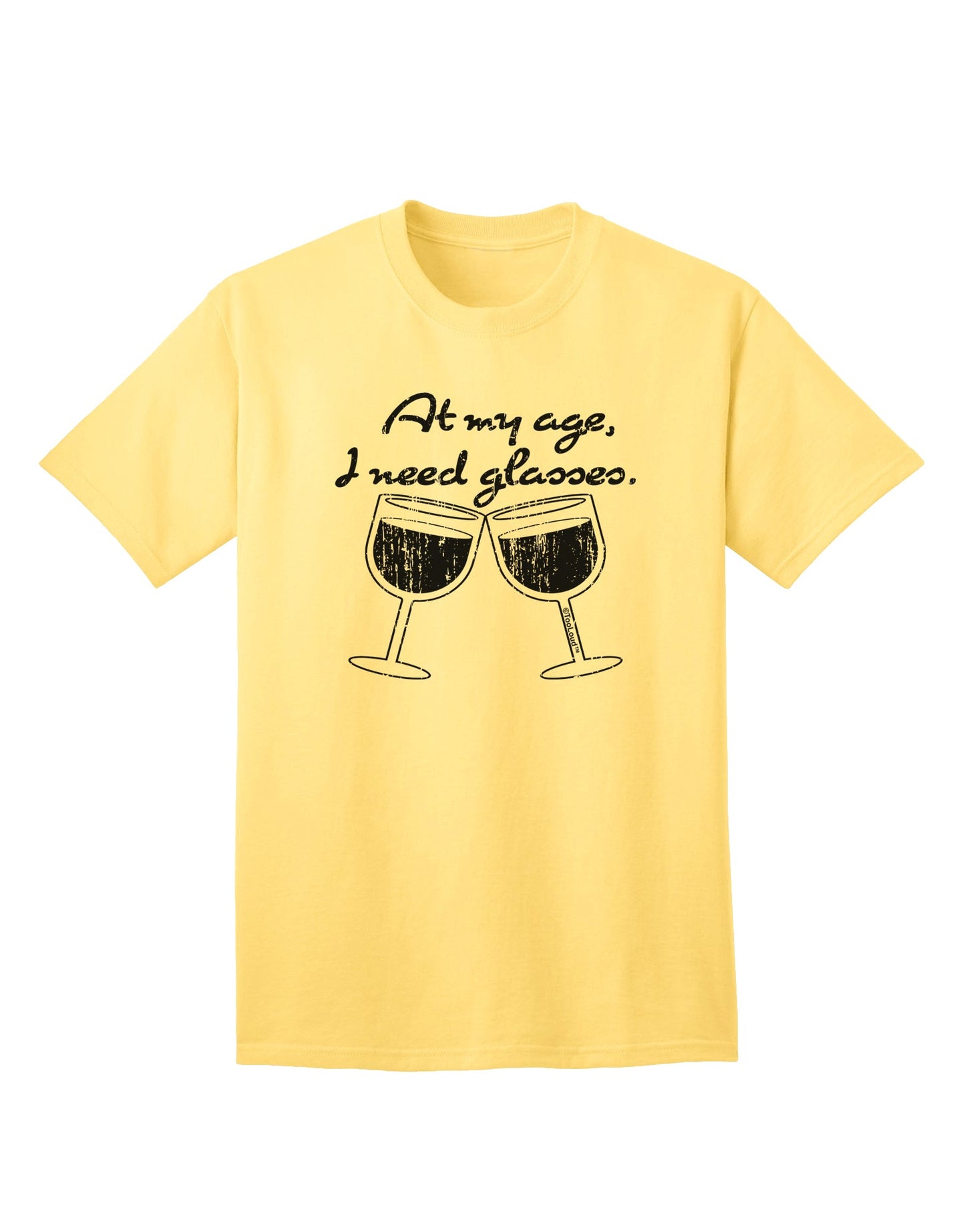 Wine Distressed Adult T-Shirt by TooLoud - A Must-Have for the Discerning Fashion Enthusiast-Mens T-shirts-TooLoud-Yellow-Small-Davson Sales