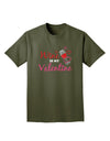 Wine Is My Valentine Adult Dark T-Shirt-Mens T-Shirt-TooLoud-Military-Green-Small-Davson Sales