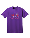 Wine Is My Valentine Adult Dark T-Shirt-Mens T-Shirt-TooLoud-Purple-Small-Davson Sales