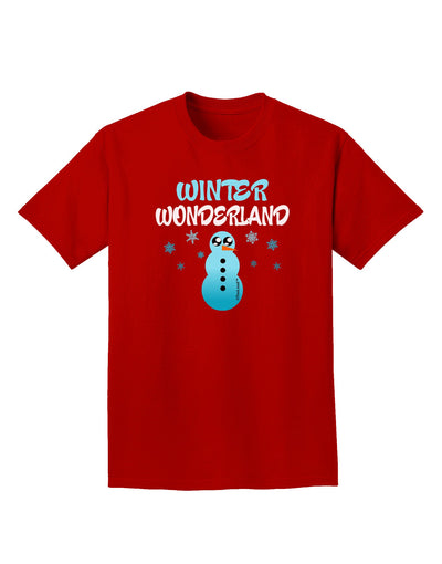 Winter Wonderland Snowman Adult Dark T-Shirt-Mens T-Shirt-TooLoud-Red-Small-Davson Sales