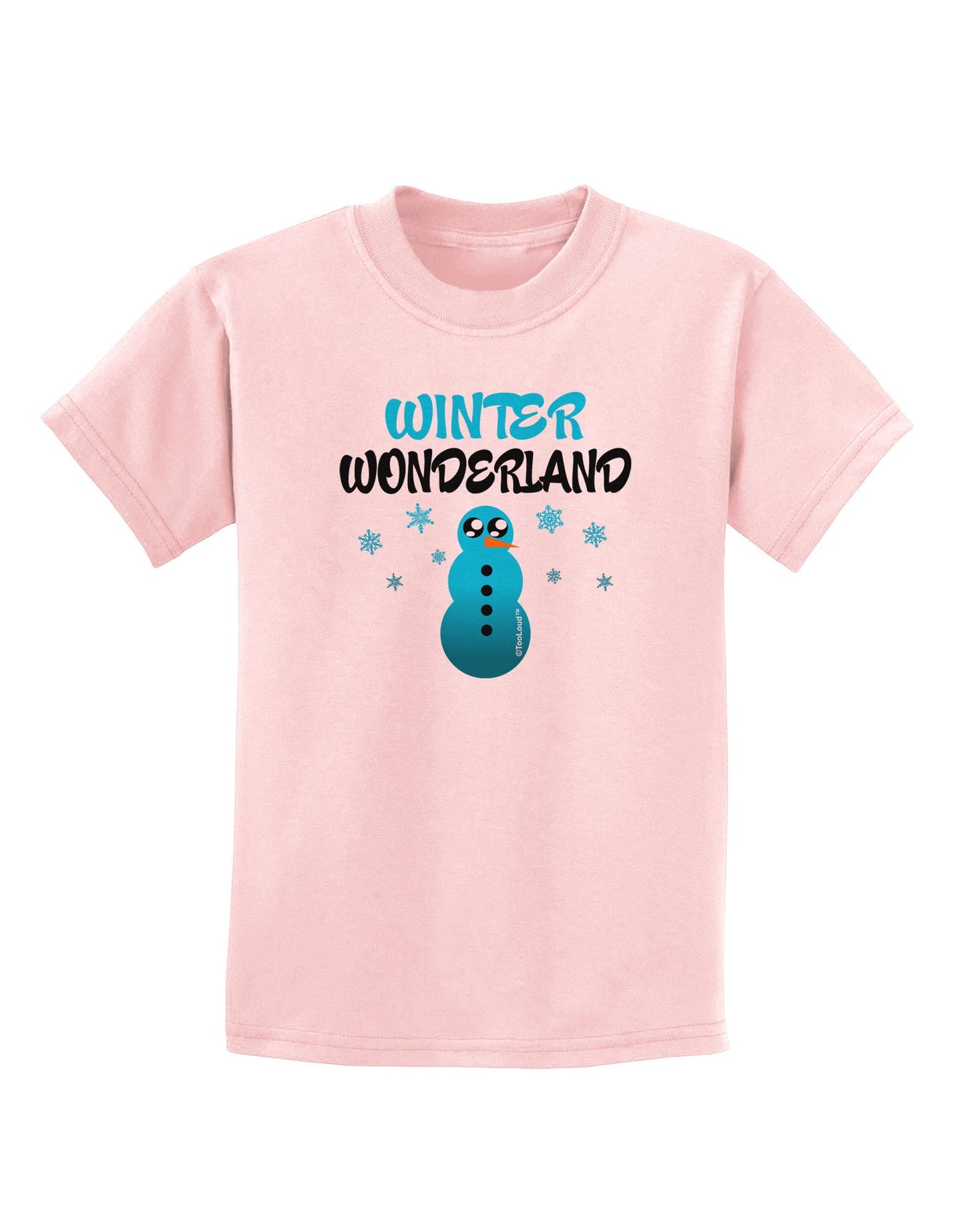 Winter Wonderland Snowman Childrens T-Shirt-Childrens T-Shirt-TooLoud-PalePink-X-Small-Davson Sales